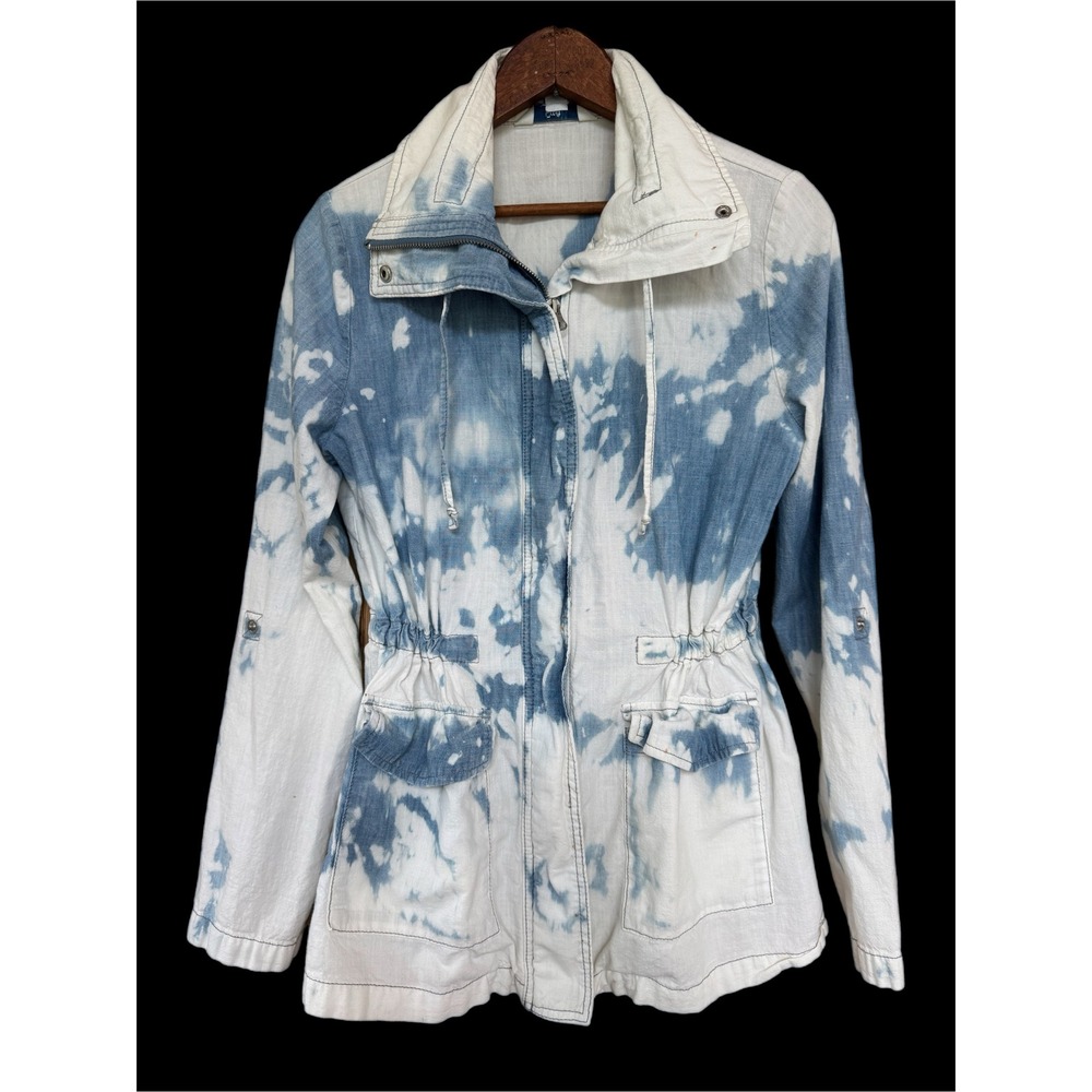 Upcycled Chambray Jacket Fairy Heart Art Patch Lightweight Cotton - Picture 5 of 11